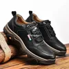 Sapatos casuais moda outono de inverno masculino tênis de negócios esportes ao ar livre redondo cabeça não deslizamento grande tamanho 39-44 pu