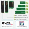 Cartes onvian 3 en 1 NGFF et MSATA SSD Adapter Carte M.2 NVME à PCIE 16X / M.2 SATA SSD TO SATA 3.0 / MSATA TO SATA Converter + 2 Câble SATA