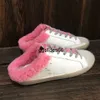 Italien designer sneaker super stjärna sabot kvinnor päls gyllene kroso tofflor casual skor paljett klassisk vit do-gammal smutsig stjärna australien vinter ullskor