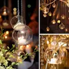 6/8/10/12Cm Clear Glass Round Hanging Candle Tea Light Holder Candlestick Home Globe Shape Glass Candlestick Tea Light Holder