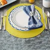 38 cm rond Big Big tissu nordique Style Nordic Cuisine Placemat Croaster Isolation Pad Dish Tup Cup Table Tableau Home Decor 4PCS 240329