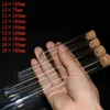 12pcs/lote em forma de U Tubos de teste de vidro transparente com rolhas de cortiça para tipos de laboratórios/escolas Comprimento de copos 75/10/150/180mm