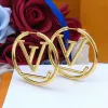 Boucles d'oreilles Big Big Hoop de luxe Gold Boucles d'oreilles en or Designer pour femmes cadeaux de créateurs de Saint-Valentin Jewelry