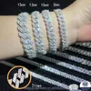 RTS HIPHOP-sieraden 8mm-15 mm Gold vergulde 925 Sterling Silver VVS Moissanite Diamond Iced Cubaanse armband