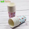 12Pcs Lot Rose Flower Paper Cups for Floral Party Supplies, Wedding Shower Birthday Party Favor