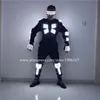 Neue LED Luminous Roboter Dance Anzug mit Gläser Handschuhe LED Blinking Rüstung LED LED OUTFITS BAGE Performance Kostüm Kleidung