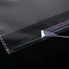 100st Stort Clear Plastic Self Adhesive Bag Opp Poly Transparent väskor Godis Presentförpackning Kläder Förpackning Klar förvaringsväska