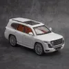 1/24 Diecast Land Cruiser LC300 Juguete de aleación Modelo de automóvil Off-Road Light SUB SUV SUV Vehículo para niños Regalos