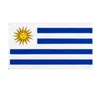 Uruguay Natinal Flag Retail Direct Factory Hele 3x5fts 90x150cm Polyester Banner Indoor Buitengebruik Canvas kop met metaal 4031686