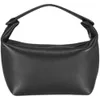 Fashion Tote Black Cow Hide Déjeuner Designer Minimaliste bouton de bouton de maquillage en cuir en cuir M1 M1