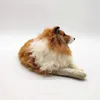 Pouilles en peluche simulation réaliste modèle animal berger chien en peluche petite taille 31cmx15cm J240410