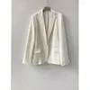 Vrouwen pakken vrouwen terug beide kanten splitsen ontwerp blazer azijn azijnmelanging single button vest met lange mouwen met lange mouwen rechte pak jas val