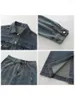 Arbeitskleider Chic Ven Korean Casual Denim Jacke Waschen Sie Long A-Line-Rock für Frauen Mantel Mode weibliche Kleidung Set Retro Frühling Herbst 2024