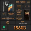 Oukitel wp15 teléfono inteligente resistente 15600mAh 8GB+ 128GB 6.5 "HD+ OCTA Core Android11 Teléfono móvil 48MP MT6833 Teléfono celular de teléfono inteligente NFC