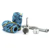 Skull Forme Metal Fumer Hanb Pipe 143 mm avec bol d'écran en mesh Pocket Pocket Dry Herb Tobacco Pipes accessoires