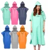 1 Pcs Women Men Quick-Dry Microfiber Unisex Beach Changing Towel Surf Poncho Robe with Hooded Wetsuit for Swimming Bathing