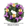 Flores decorativas 2024 Artificial Christmas Candlestick Corona de pino Hojas de flor de flor Cabrera de la guirnalda Boda de la boda del año Decoración de la mesa del año