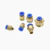 10pcs PC6 Raccordi pneumatici PC6 mm Fila maschio M5 M6 1/8 1/4 3/8 1/2 01 02 03 04 a tubo Push Air Connessione dritta