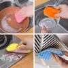 3PCS Magic sponge block white clean cloth magic scrub bowl sponge block magic wipe stain artifact kitchen cleaning household