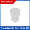 7pcs TIG Souding Torch Stubby Gas Lens # 12 Pyrex Glass Cup Contact Tips Tips Kit pour WP-17 / WP18 WP26 Pièces d'outil