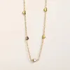 Anhänger Halsketten süße und schöne Pfirsichherzhülle Halskette Retro Seven Love Halskette Schlangeketten Kettenklee Halskette 240410