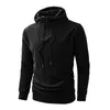 Herrtröjor solid färg hoodie dragkedja halsringning träning och fitness utomhus tröjor unisex mens svett skjortor