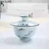 NLSLASI Chinese keramiekthee -theeset draagbare theepot set auto outdoor reis drinkware huishouden huishouden porseleinen theeware op maat gemaakte geschenken
