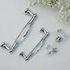 3.75" 5" Crystal Glass Cabinet Handles Dresser Drawer Knobs Door Metal Pull Handle Furniture Cabinet Handle Diameter 30/35mm