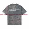 Heren T-shirts Zwart Erd Tie-Dyed Tee Men Women T-shirt Tops Oversize Short Sleeve J240409