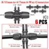 Сад от 3/8 "до 1/4" разъем шланга от 8/11 до 4/7 мм колючая блокировка