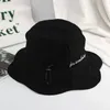 Panama Womens Letter Brodered Fisherman Bucket Cap Large Brim Flat Top Sunshade Beach Summer Hat Fashion Outdoor H64240410