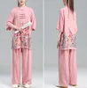 コットンリネン夏の高品質の雑誌の花Kung Fu Tai Chi Uniforms Wushu Clothing Martial Arts Soots Taijiquan Clothes