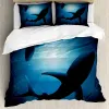 Ensemble de House de Requin Avec Motif de requisitos, Literie, Taie d'Oreiller, Polyester, Double, Reine, King Size