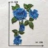 バラの花刺繍服偽首輪縫製チェストアップリケファブリックDIYクラフトサプライアクセサリー1ピース販売