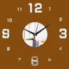 3D Clock Clock DIY ملصقات الجدار مرآة المنزل ديكور الكوارتز الإبرة مشاهدة غرفة المعيش