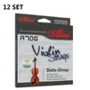 12 Sets Alice A706 Stranded Steel Core Stainless Steel Nickel Chromium Wound 4/4 Size Violin StringsStainless Steel Violin Strings