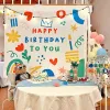 Ins hangende stoffen feest achtergrond gelukkige verjaardag tapijt tapestrie decor dia doek kinderen kamer muur schattige tapijt home decor foto rekwisieten