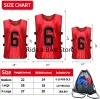 Sports Pinnies-Numbered Practice Vest Pennies for Soccer Basketball Jersey Bibs -Set of 12/Youth Adults Team Blue+Red