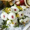 Yo Cho Retro Artificial Roses Bouquet 10 Heads Silk Tea Roses Flores for Automn Wedding Table Home Decor 5 Branches Fake Flowers