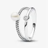 2024 Anneau de mariage de créateur pour femmes bijoux cadeau Collier Collier Bracelet Fit Pandoras Games of Thrones Cultured Pearls Stones Open Ring Boes Oreads Set with Box