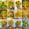 Azqsd Diamond Painting Sunflower Cross Stitch Diamond Broidery Fleur Mosaïque Fabriqué à la main 5d DIY Picture de strass