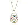 ペンダントネックレスアニメShugo Chara Necklace Kawaii Girlsカラフルなクローバーロックペンダントネックレスハートクラビクルチェーン240410