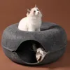 Donut Cat Bed Pet Cat Tunnel Interactive Game Toy Cat Bed Dual-Use Insust Игрушечный котенок спортивное оборудование для кошачьего кошачьего дома 240408