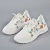 Casual Shoes Women Print Breathable Sneakers 2024 Lace-Up Platform Ladies Sports Plus Size 43 Lightweight Med Heels Running