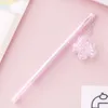 1pc милая сакура подвесная гель -ручка черная 0,5 мм фирменная ручка розовая цветочная подвеска для девочки гель -ручка школьная писания