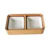 Tea Trays Divided Serving Dishes Appetizer Tray Snack Bowls Bamboo Platter Relish Nuts For Chips Fruits Candy