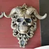 Skull Sheep Head Głowa Wisiorki ścienne Punk Retro Skull Doorknocker Dekoracyjne ozdoby szkieletowe Owce Statua Home Decor 240408