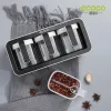 Ecoco naścienne pudełko przyprawowe pudełko przyprawowe stojak na przyprawę Organizator akcesoria kuchennego Salt Jar Shaker Pepper Contener