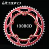 LITEPRO 53-39T BCD 130 mmロードバイククランクチェーンリングアルミニウム合金CNC 9/10/11速度折りたたみバイクダブルチェーン5ボルト付き