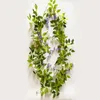 7ft White Wisteria fleurs artificielles Garland Fake Silk Vine Roard Hanging Fleurs pour le jardin Home Mariage Arc décor floral